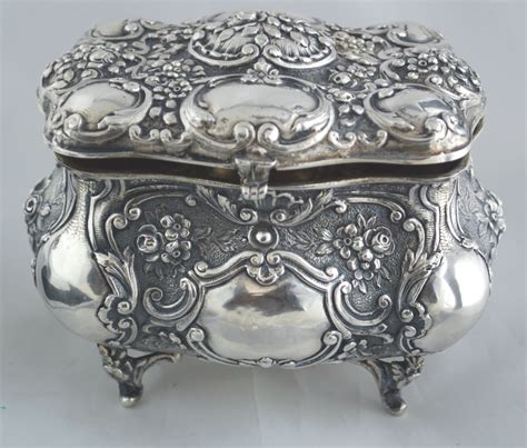 antique silver metal jewelry box|small vintage jewelry boxes.